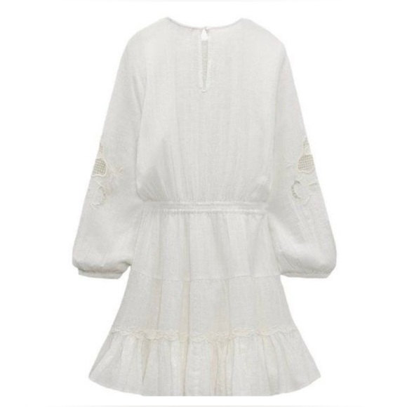 NWT Zara Cream Mini Dress - Picture 4 of 7